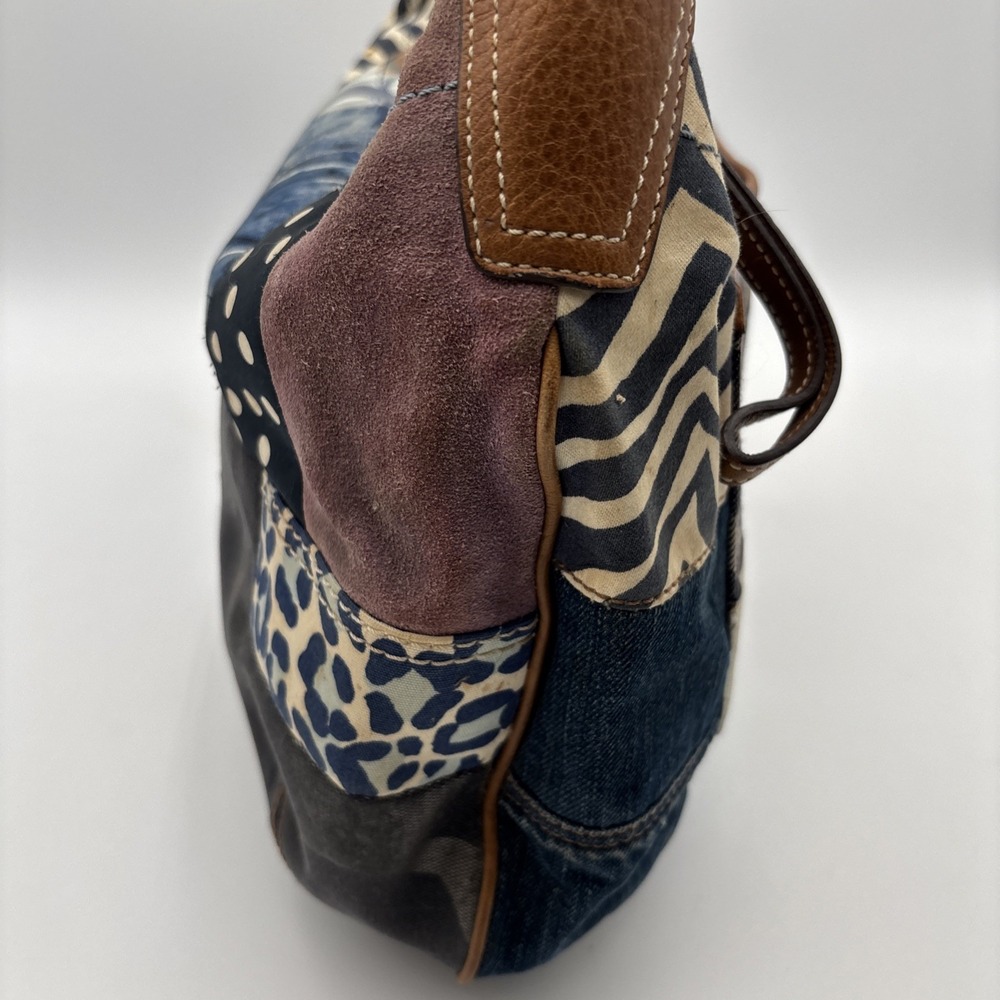 Coach Indigo Denim Blue Patchwork Ergo XL Hobo Handbag Purse Bag RARE Leather - Picture 6 of 16
